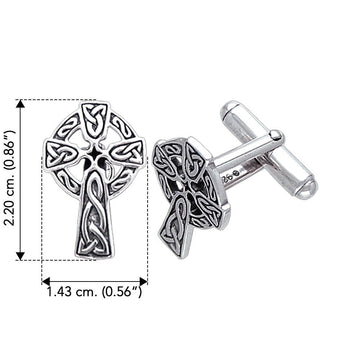Undying Love of a Divine Celtic Cross Cufflinks CL043 - Jewelry
